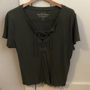 Hollister Dark Green top